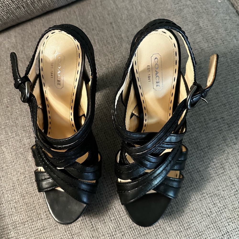 Coach heel sandals Brynne size 8